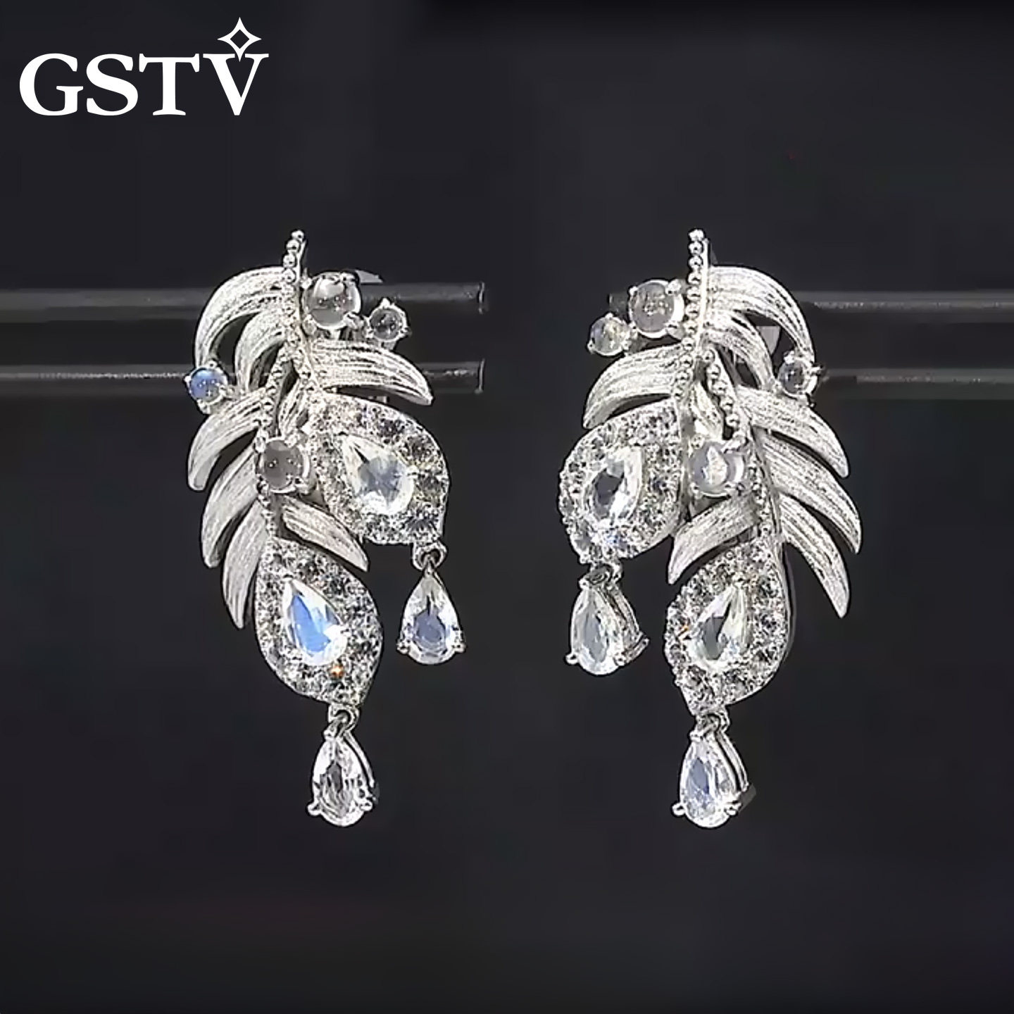 GSTV钯银无痛耳夹伪穿刺轻奢小众设计感耳环送女友礼物手工防过敏