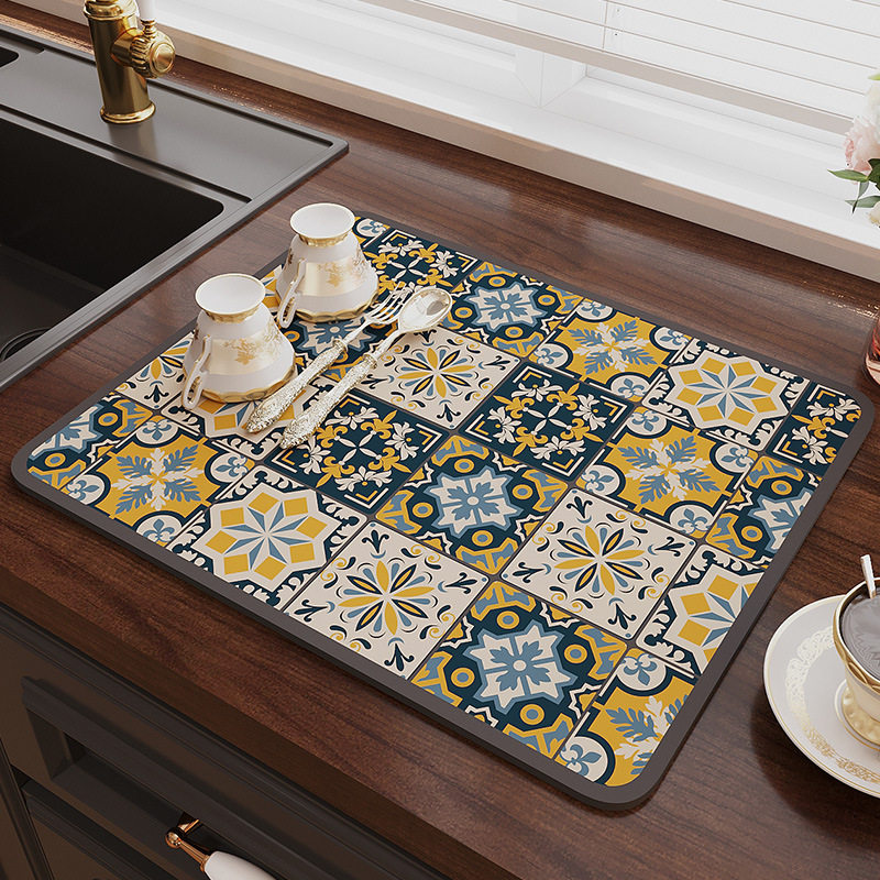 厨房台面沥水垫硅藻泥吸水垫餐具干燥垫杯垫免洗可擦茶台吧台垫子,居家布艺,餐垫,淘宝优惠券,粉丝福利购,淘宝优惠卷