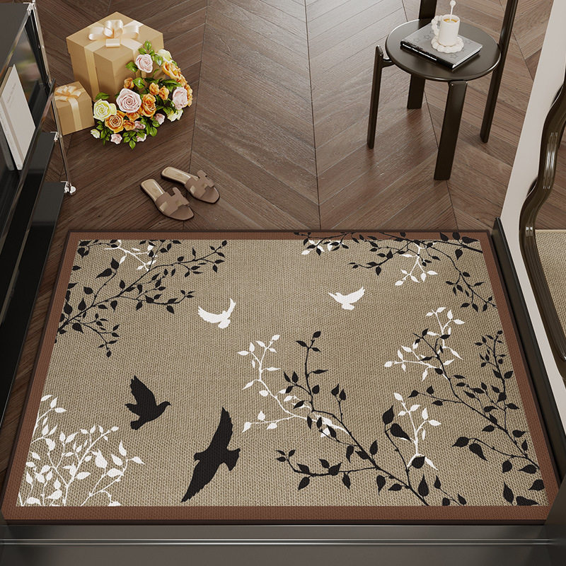 新中式复古简约入户进门垫轻奢纹防滑耐脏耐用地毯地垫脚垫,居家布艺,家用脚垫,淘宝优惠券,粉丝福利购,淘宝优惠卷