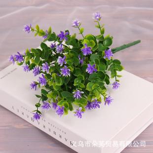 饰花草 仿真尤加利金钱叶厅绿色植墙背景艺工程餐隔花断物插装