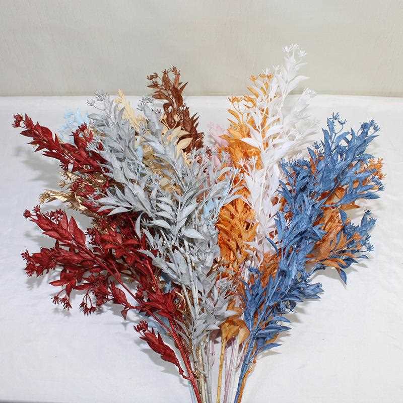 装带叶满天星绿仿真花婚枫叶婚礼布置金银花庆家植居饰