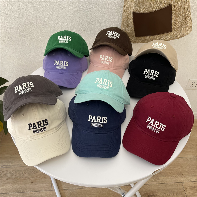 字母刺绣软顶百搭显脸小棒球帽