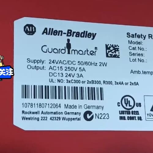 AB罗克韦尔安全控制继电器 MSR117T 440R-B23(议价)