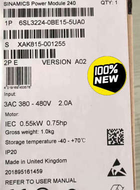 6SL3224-0BE15-5UA0G120功率模议价