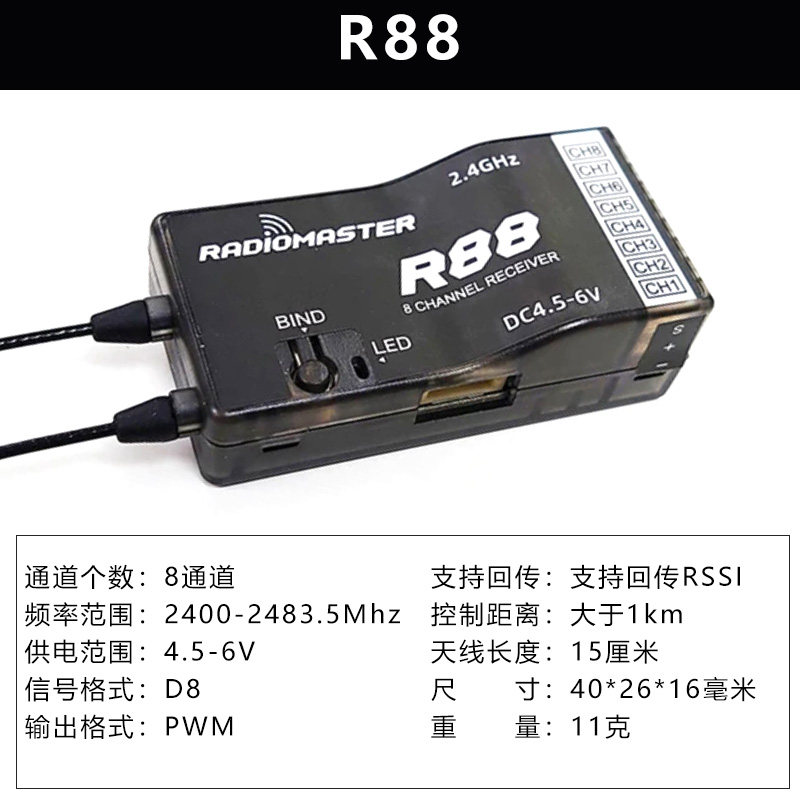 Radiomaster Receiver D8 Protocol Tx16S Receiver Remote Control R88 86C 8Mini