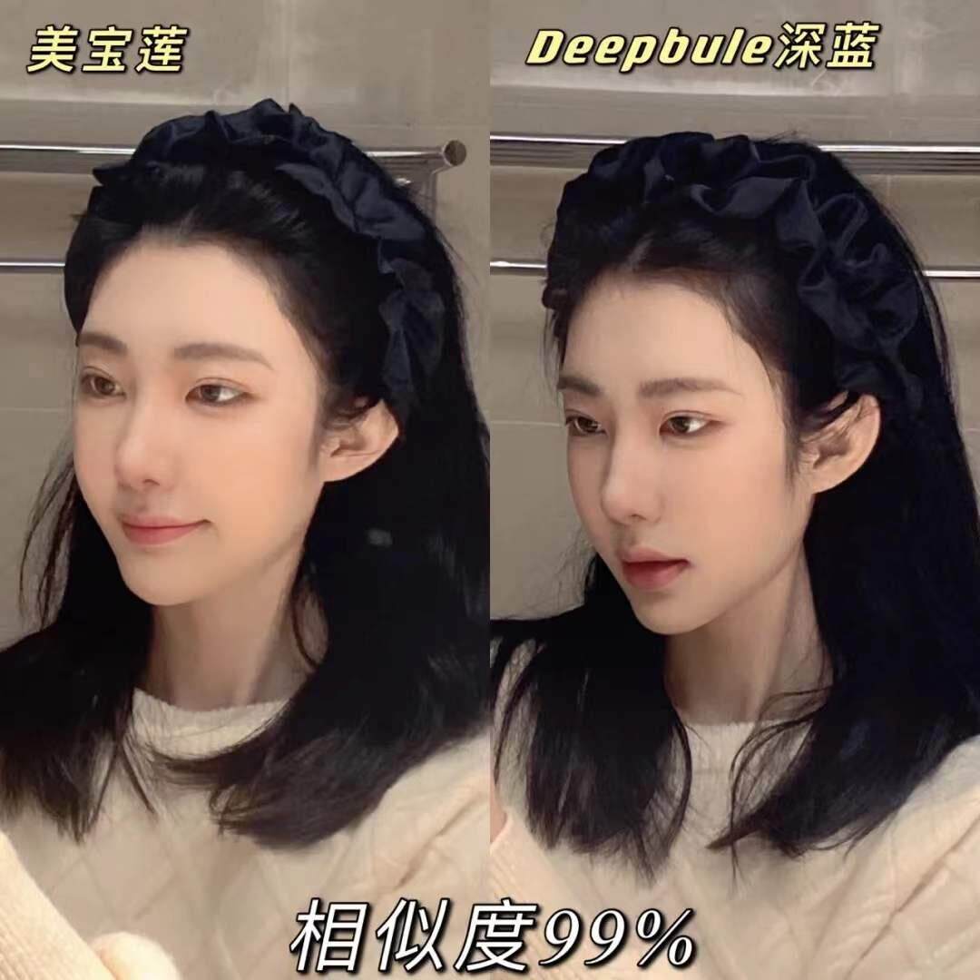 美宝莲高颅顶褶皱发箍女网红2022年新款夏天洗脸发带显脸小的头箍