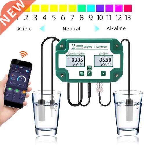 6-in-1 Wter Qulity Tester with pp PH/TDS/EC/SG/Slt/Temp