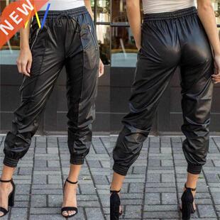 women trousers pants PU Leather long Plus Size Casual party