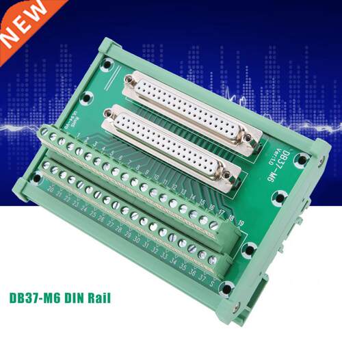 new DB37-M6 Terminal Block Double Female Head DIN Rail Mount