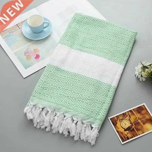 Turkish Beach Towel Sports Sauna Tassel Shawls for Wo Outdoo