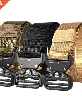 New Military Tactical Belt Army Nylon Belt Metal Buckle Men