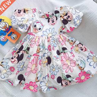 Summe Baby Gil Casual Dess Kids Toddle Mickey Mouse Dais