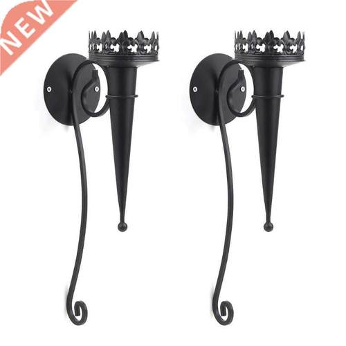 G6DA 2Pcs European Iron Art Wall Hanging Candle Holder