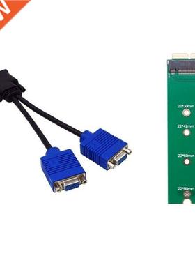 1Pcs Dms-59 Pin Male To Dual Vga Female Y Splitter Adapter C