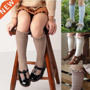 Ruffle Kids Knee High Socks ay Girls Toddlers Long Soft Co