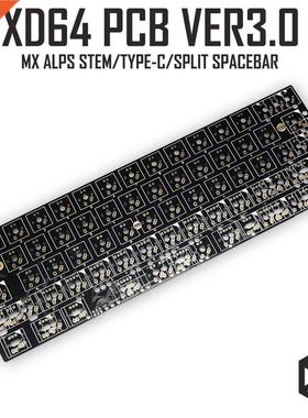 xd60 xd64 3.0 PCB Custom Mechanical Keyboard Kit underglow R