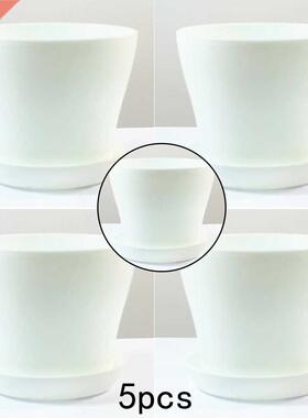 5PCS Flower Pots Colorful Decorative Flower Pots Gloss Plast