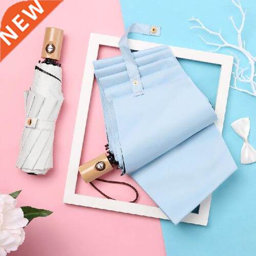 Wooden Handle Black Coating Automatic Umbrella 8K Windproof