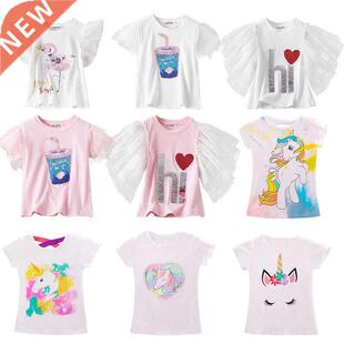 New Brnd Girls niml Print T shirt Unisex Unicornio Tee Cl