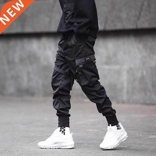 Men Multi-pocket Elastic Waist Design Harem Pant Men Setwear