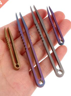 1PC TC4 Clip Titanium Tweezers Pick Up Clamping EDC Multipur