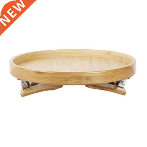 Foldable Snack Tray Wood Sofa Armrest Side Bracket Fruit