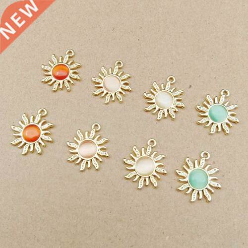 10pcs 18x21mm Rhinestone Sun Charms for Jewelry Making Earri