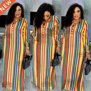 New Fashion Shirt collar African chiffon Loose Long Dashiki