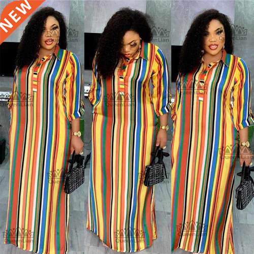 New Fashion Shirt collar African chiffon Loose Long Dashiki