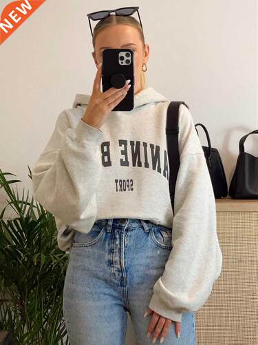 Rowling Classic Letter Graphic Printing Women Sweatshirts Lo