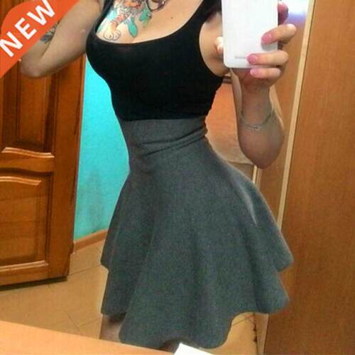 Spring Autumn Korean Women Skirt Knitting Woolen Midi Skirt