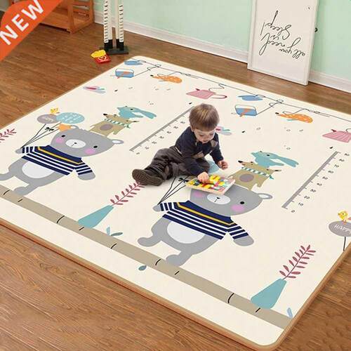 Foldable Playmat XPE Foam Crawling Carpet Baby Play Mat Blan
