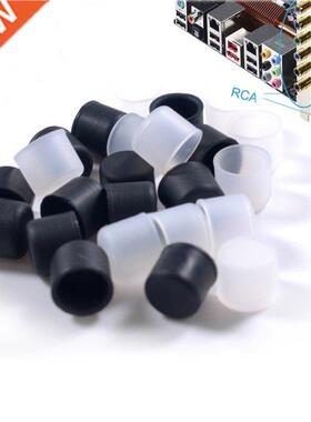 500pcs/lot RCA Plug Protective Cover Audio Lotus Head Lotus