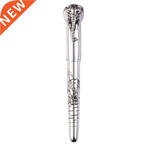 Elephant Head in Lid Fountain Pen Delicate Medium Nib Signat