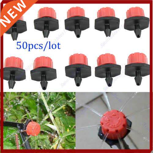 50pcs Micro Flow Dripper Drip Head 1/4'' Hose Garden Irrigat