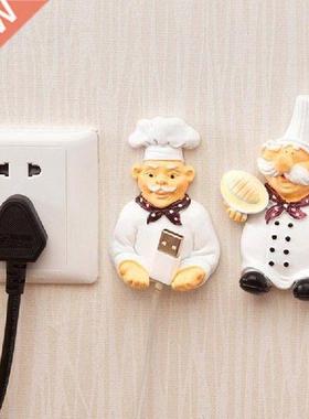 1pc Ctoon Cook Chef Outlet Plug Holder Cord Storage Rack