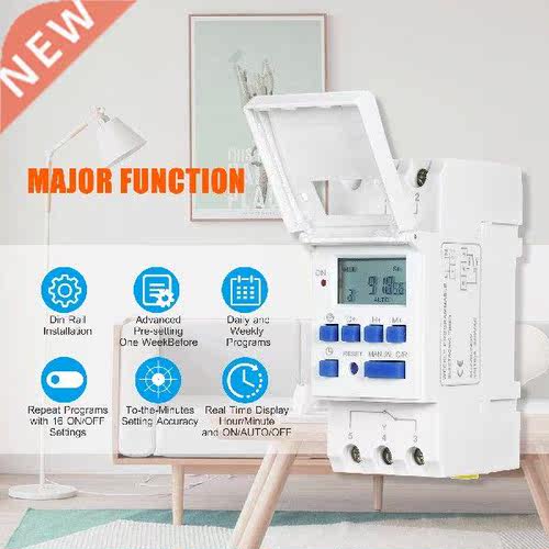 THC15A Digital LCD Power Programmable Timer Switch Relay
