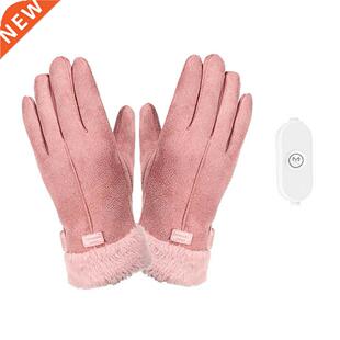 USB Charging Heating Gloves 3D Ergonomics Ladies Warming