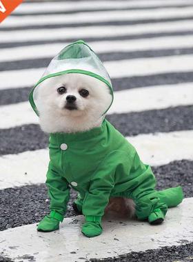 Fashion Four-legged All-inclusive Dog Jumpsuit Raincoat Wate