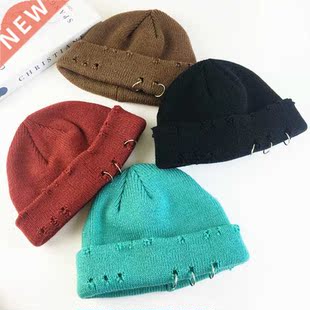 Winter Harajuku Women Skullies Knitted Fashion Warm Thick Ha