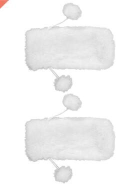 2PCS Christmas Bottle Cover Plush Bottle Bag Champagne