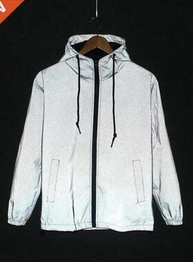 2019 new Funny Print Reflective Jacket Men/Women Brand Hoode