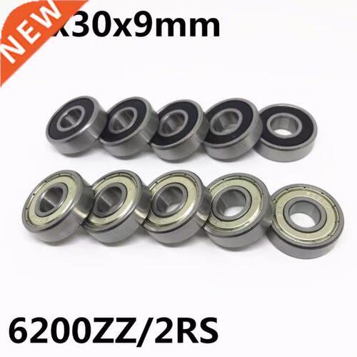 2pcs High quality 6200ZZ 6200-2RS ball bearing 10x30x9mm dee