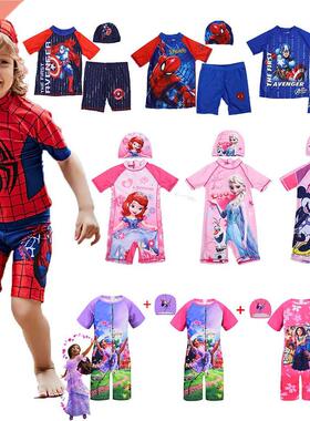 Spiderman Isabela Captain America Children's Swimsuit Girl B