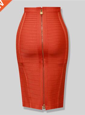 High Quality Black Red Blue Orange Zipper Bodycon Rayon Band