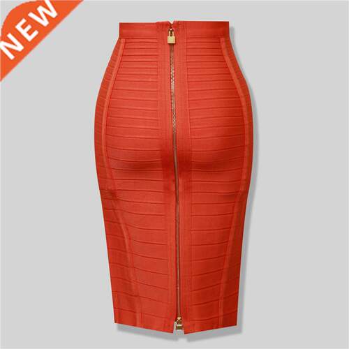 High Quality Black Red Blue Orange Zipper Bodycon Rayon Band