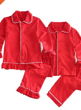Christmas Classic Kids clothing soft cotton solid cute red