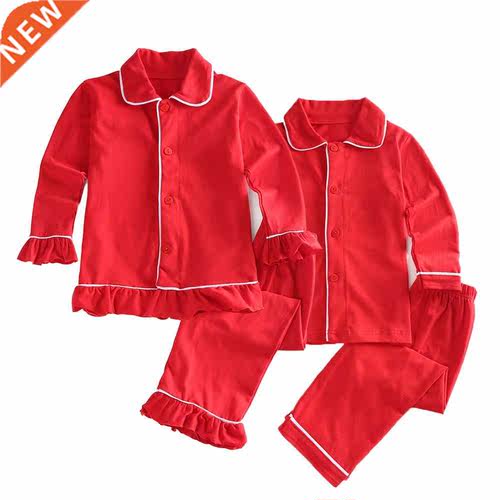 Christmas Classic Kids clothing soft cotton solid cute red