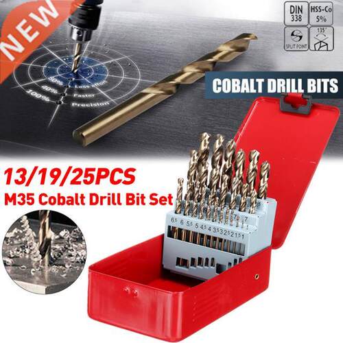 Doersupp HSS Cobalt Coated Drill Bit Set M35 HSS-Co Twist Dr