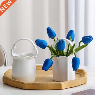 Simple White Ceramic Handbag Vase Room Decor Home Decor Home